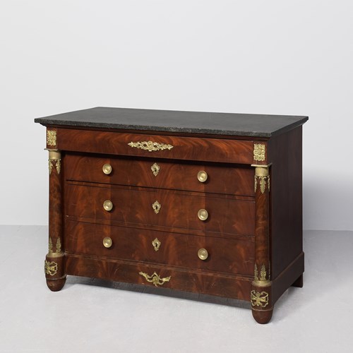 French Empire Fossilised Top Commode