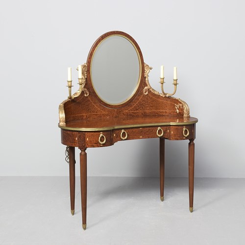  Louis XIV Style Amboyna And Ormolu Mounted Dressing Table 