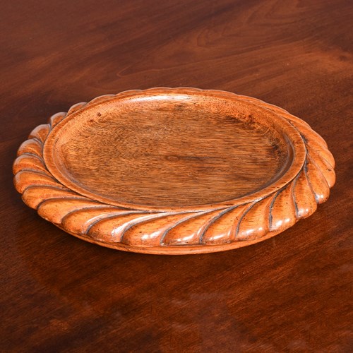 A Quality Carved Oak Wine Coaster By James Mein Of Kelso. 