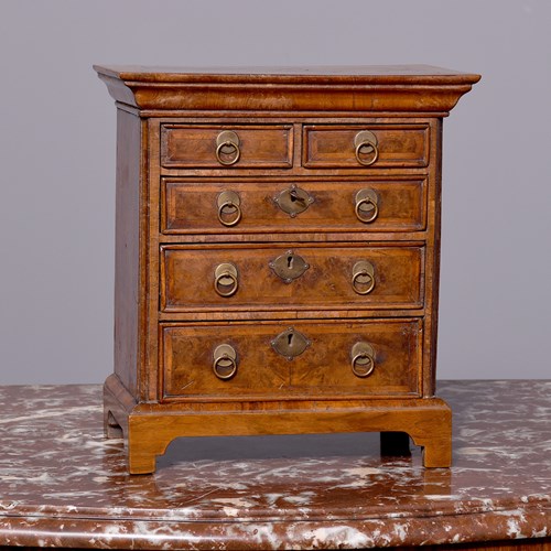George I Style Miniature Walnut Chest