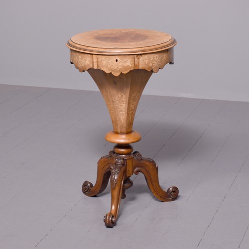 Victorian Trumpet Shaped Work Table