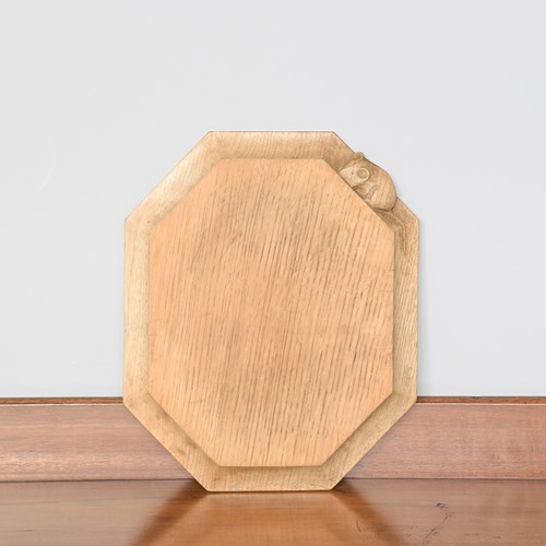 Carved Oak Mouseman Cheeseboard