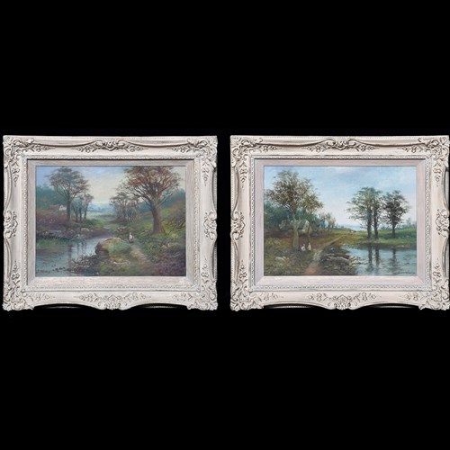 Pair Of Framed Oil Paintings By James Wallace, 1872– 1911 A Scottish Artist