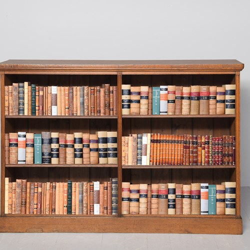 Mid-Victorian Floor Standing Oak Open Bookcase