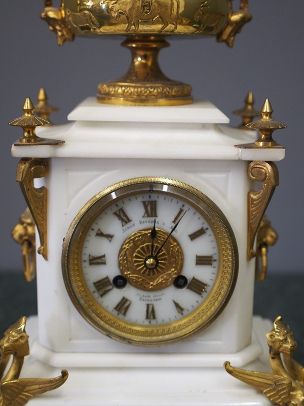 White Marble Mantel Clock by James Ritchie & Son-georgian-antiques-p1016284-main-637303432853142652.JPG