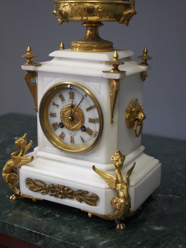 White Marble Mantel Clock by James Ritchie & Son-georgian-antiques-p1016285-main-637303432868143037.JPG