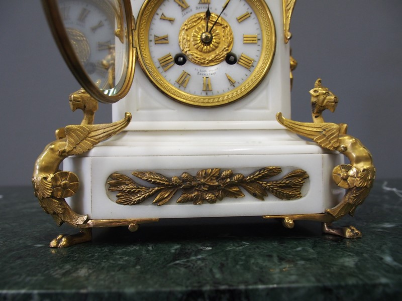 White Marble Mantel Clock by James Ritchie & Son-georgian-antiques-p1016318-main-637303433033611263.JPG