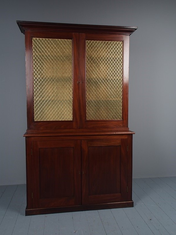 Antique Late George IV Mahogany Cabinet Bookcase-georgian-antiques-p1180491-main-637496162653200265.JPG