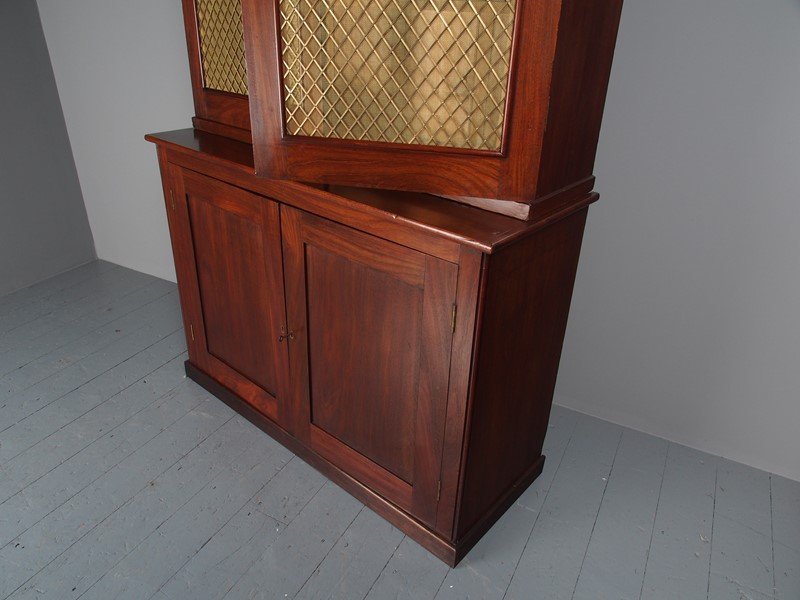 Antique Late George IV Mahogany Cabinet Bookcase-georgian-antiques-p1180510-main-637496162710545087.JPG