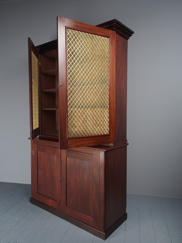 Antique Late George IV Mahogany Cabinet Bookcase-georgian-antiques-p1180526-main-637496162737731949.JPG