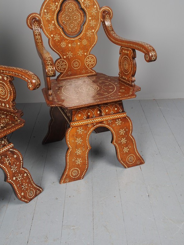 Antique Matched Pair of Damascus Inlaid Chairs-georgian-antiques-p3046874-main-637535871008495336.JPG