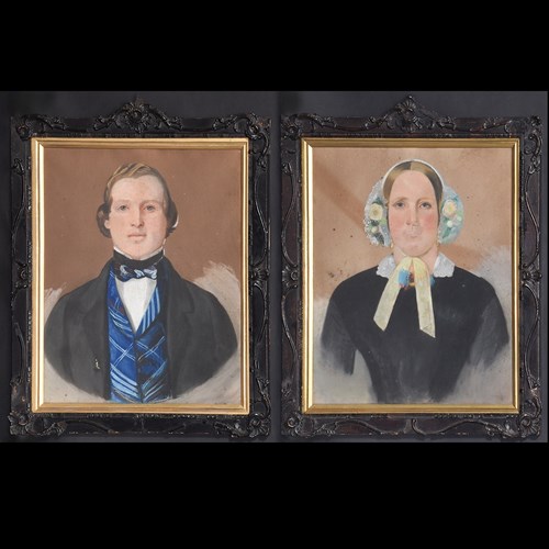 Pair Of Provincial Portraits