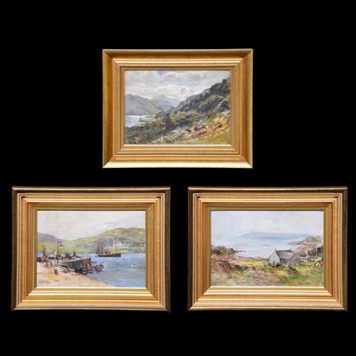  Three Oil Paintings Of Scottish Landscapes By Robert Dickie Cairns ARSA, SSA (S