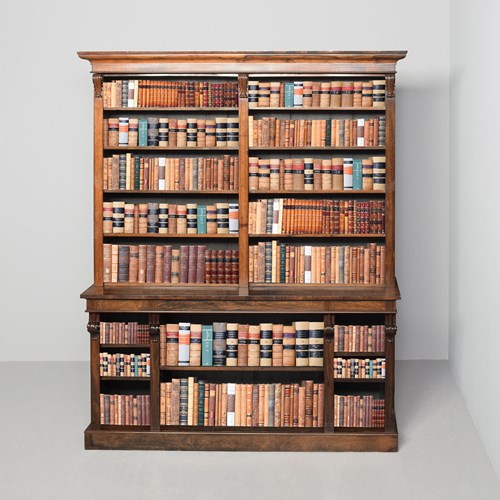 William IV Rosewood Open Bookcase