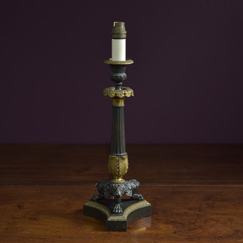 Regency Gilt Bronze Lamp