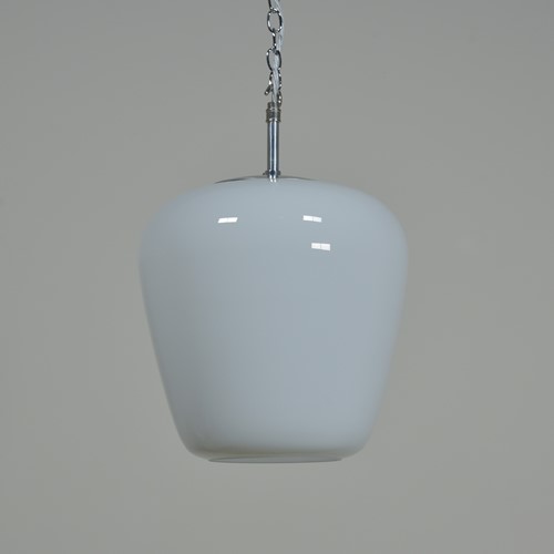 Trio Mid Century Opaline Pendant Lights