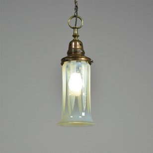 Antique Vaseline Shade Pendant Ligh...