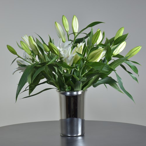 Silvered Glass Vase