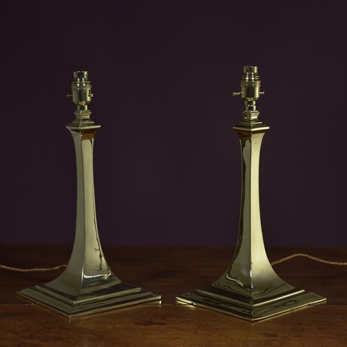 Superb Pair Antique  Brass Lamps