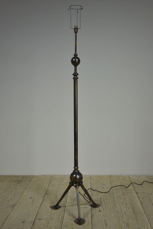 Bulbous Bronzed Floor Lamp C1900-haes-antiques-dsc-2535cr-main-638018805409358285.jpg