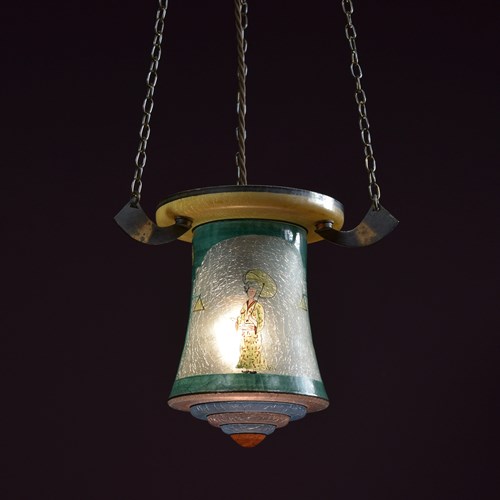 Antique Crackle Glass Lantern