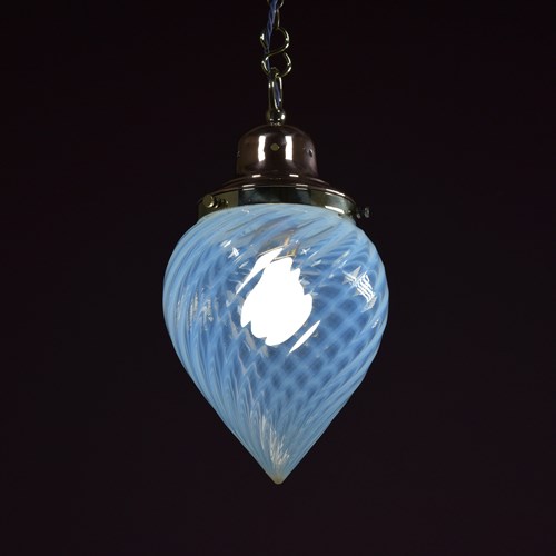 Opalescent Glass Bullet Shade Light
