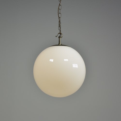 Large Opal Glass Globe Pendant Lights