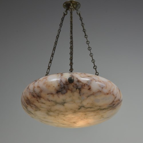 Antique Alabaster Bowl Plafonnier 