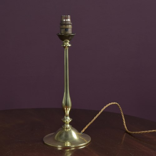 Slender Brass Baluster Lamp