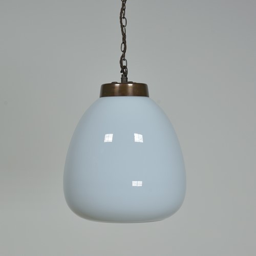 Antique "Acorn" Opaline Pendant Lights