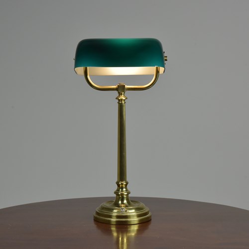 Gilt Brass Bankers Lamp