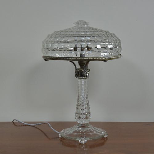 Antique Glass Lamp & Shade