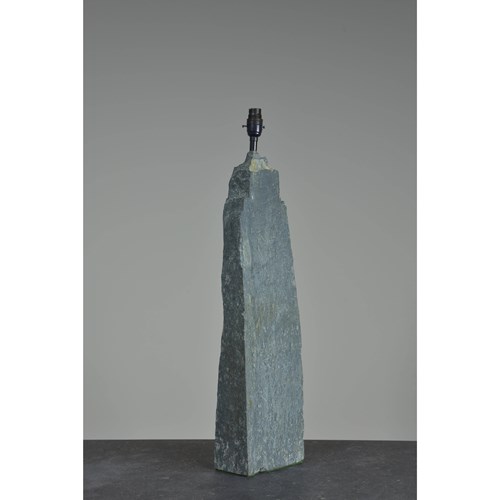 Vintage Tall Green Slate Lamp