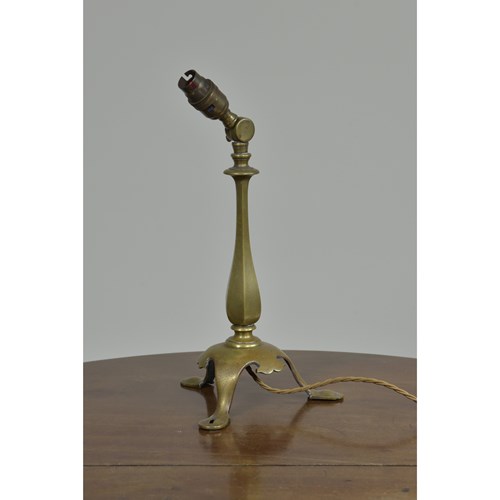 Tri-Footed Baluster Brass Lamp