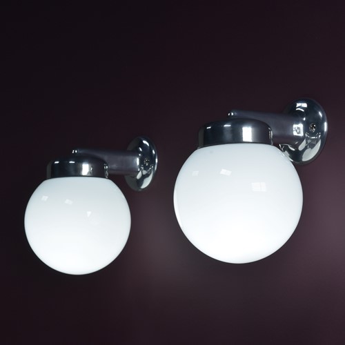 GEC Aluminium & Opal Wall Lights