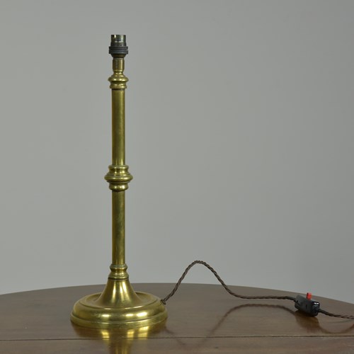 GEC Knopped Brass Lamp - 3