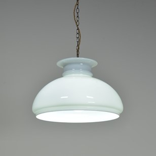 Large Antique Opaline Shade Pendant...