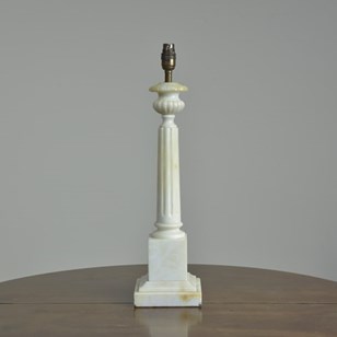 Urn Topped Alabaster Lamp