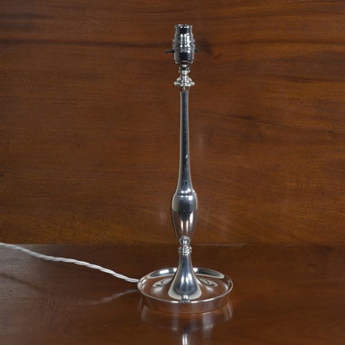 Baluster Stemmed Table Lamp - Silver Plated