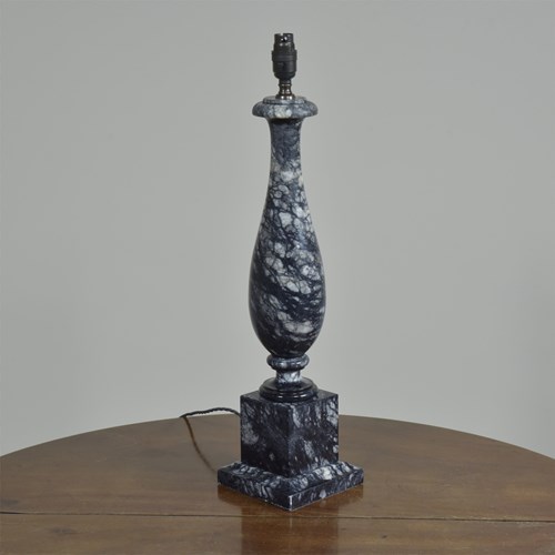 Black Alabaster Baluster Table Lamp