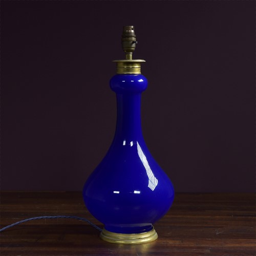 Blue Glass Vasiform Lamp