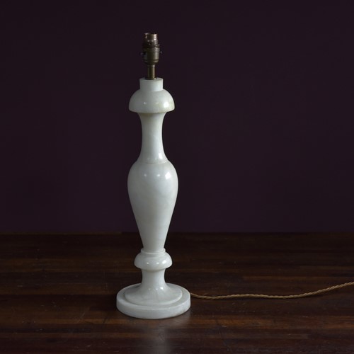 Large White Alabaster Lamp