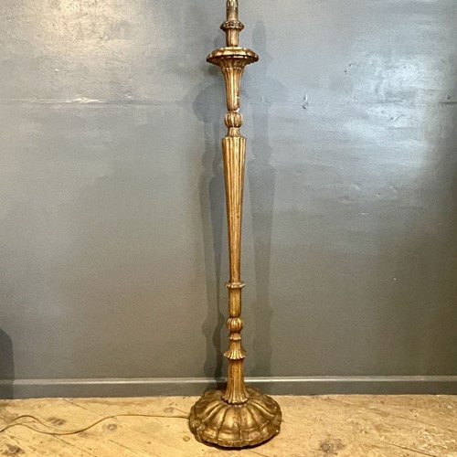 Vintage Italian Giltwood Standard Lamp