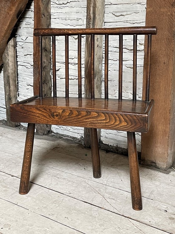 Child's Oak Stickback Country Settle / Chair-hand-of-glory-dfea2a87-b914-45bc-804d-415b9804fae2-main-637953088555108588.jpeg