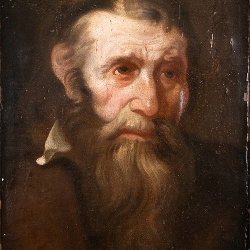 Portrait Of A Gentleman - Old Master School. Oil On Panel.