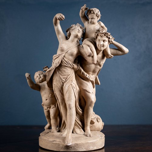 19Th Century Plaster Composition After Claude Michael Clodion