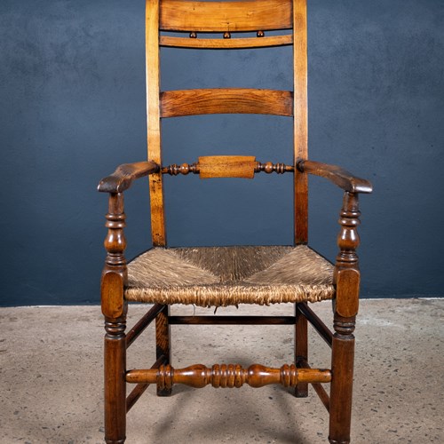 East Anglian Fruitwood & Ash 'Button Back' Country Chair