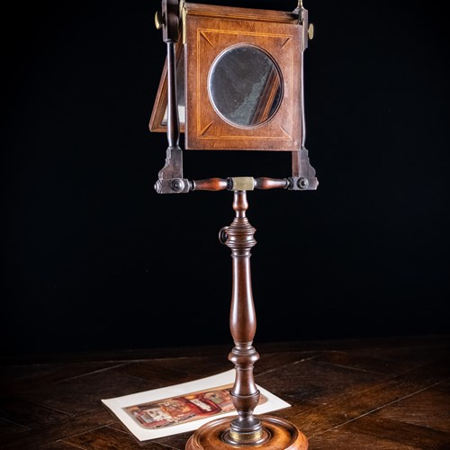 Large Georgian Mahogany Zograscope