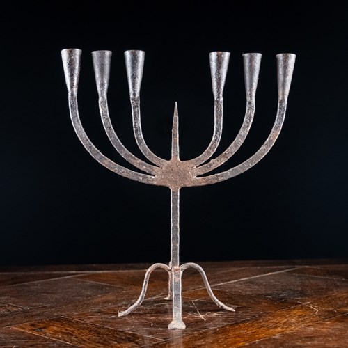 19Th Century Wrought Iron Candelabra