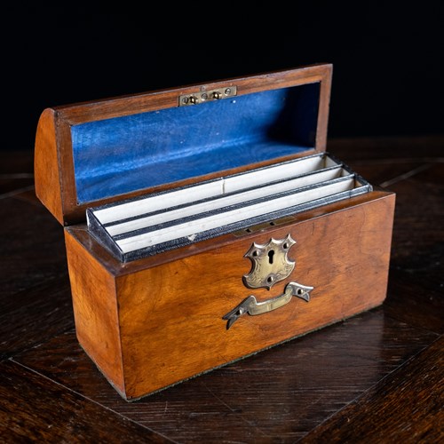 Victorian Walnut Dome Top Desk Tidy